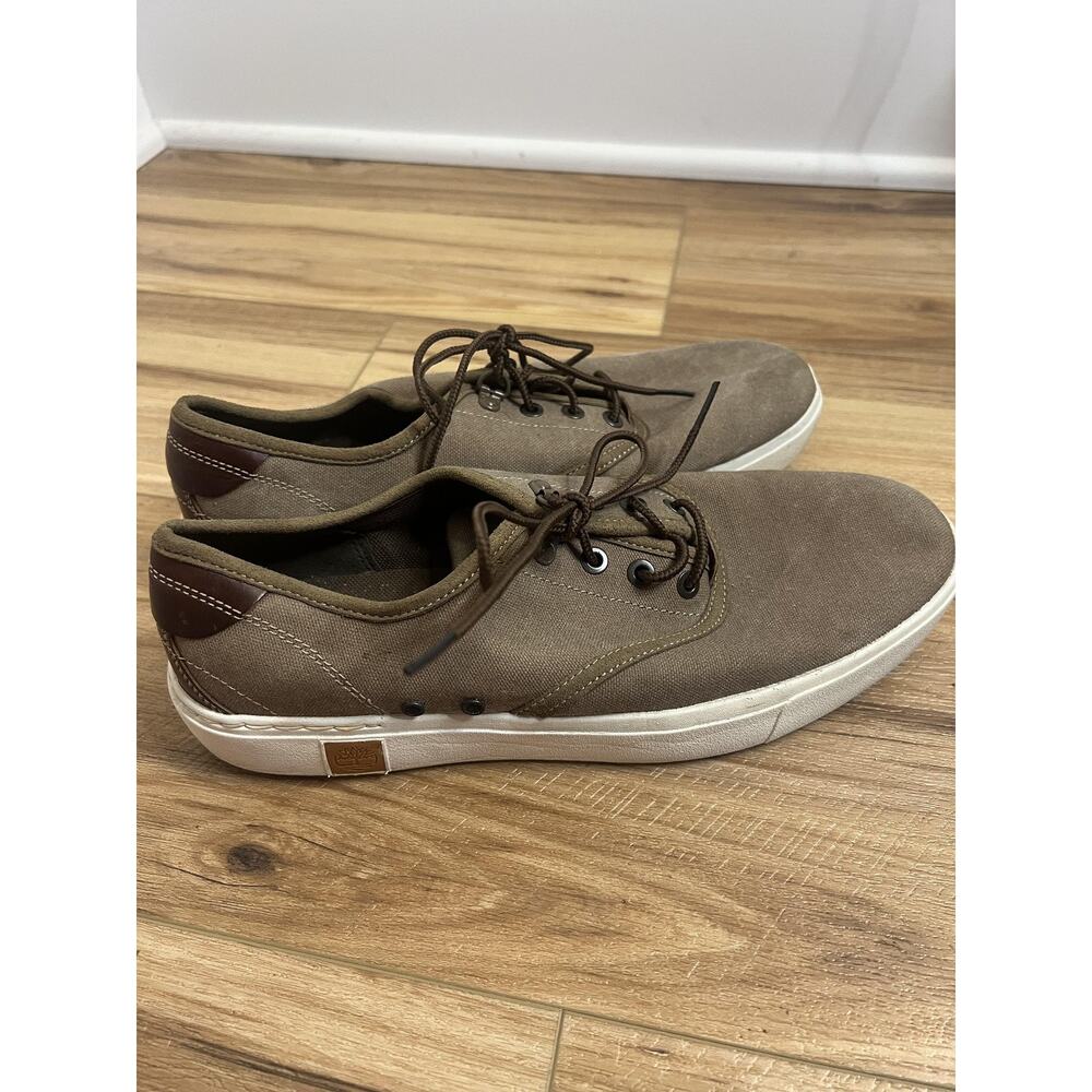 Timberland Shoes Mens Size 9 Brown Canvas SensorFlex Casual Lace Up Sneakers